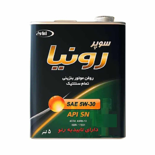 روغن موتور ایرانول مدل سوپر رونیا 40-5W حجم 5 لیتر