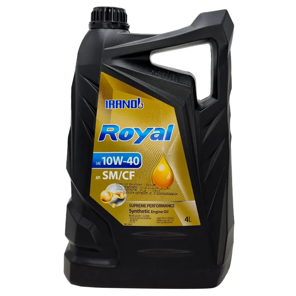روغن موتور ایرانول رویال 10W-40 SM/CF حجم 4لیتر
