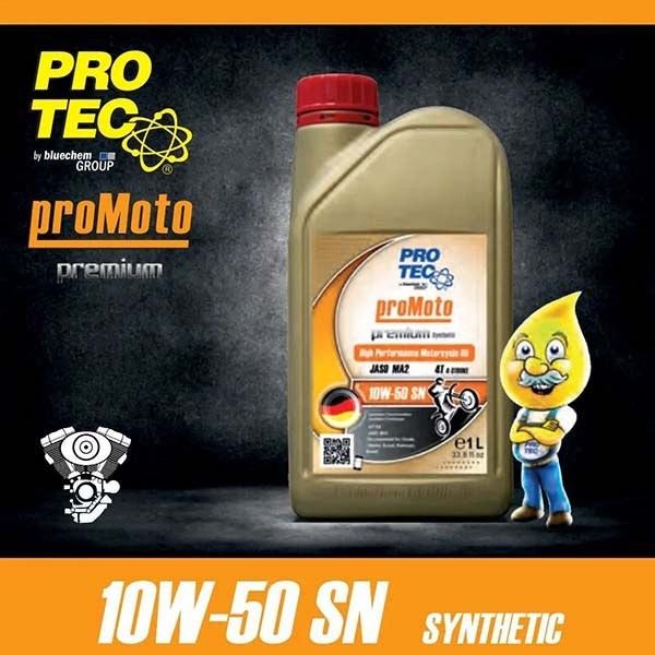 روغن موتورسیکلت پروتک PROTEC 10W50 SN یک لیتری