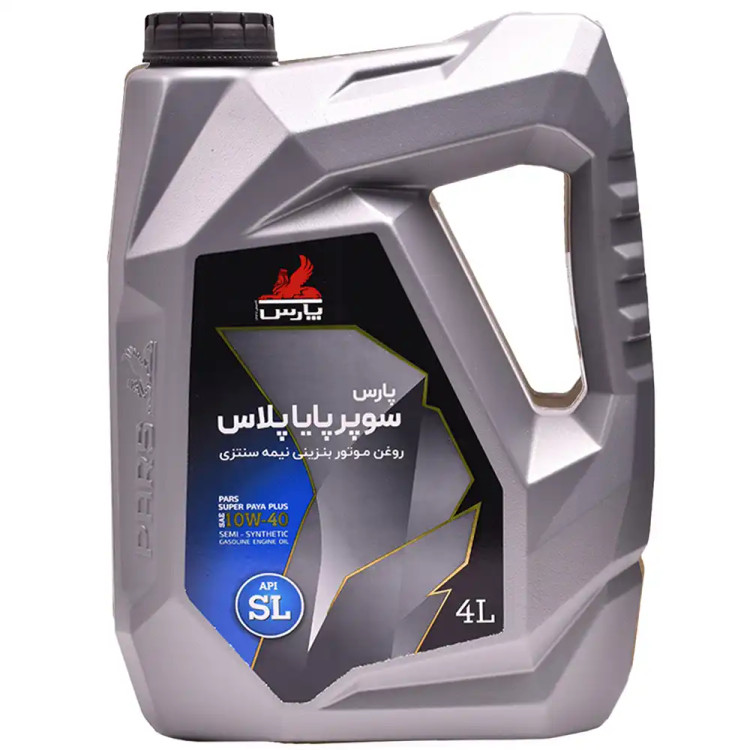 روغن موتور نفت پارس مدل سوپر پایا پلاس 10W40 SL حجم 4 لیتر